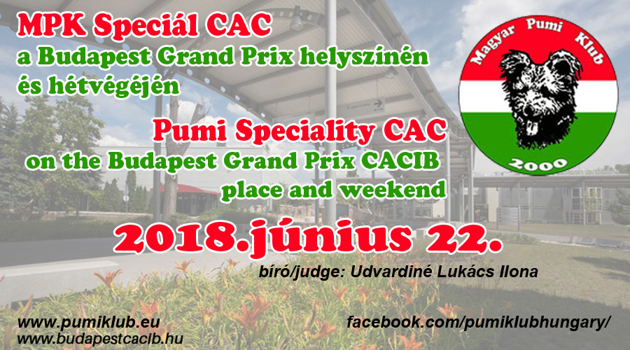 Speciál CAC/ Tenyészszemle Budapest Grand Prix