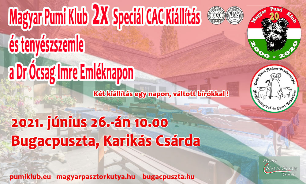 Dupla CAC Kiállítás és Tenyészszemle, Bugacpuszta