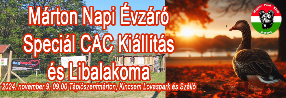 Márton napi Évadzáró Speciál CAC Kiállítás és Tenyészszemle